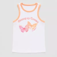 Thereabouts Little & Big Kid Girls Round Neck Sleeveless Tank Top