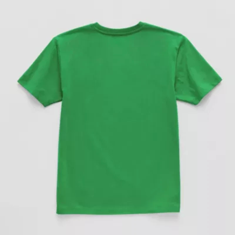 Little & Big Kid Boys Crew Neck Short Sleeve Regular Fit Minecraft Graphic T-Shirt