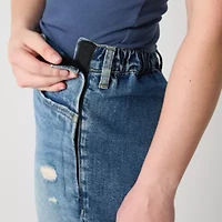 Arizona Juniors Womens Highest Rise Straight Leg Seated Wear Jean
