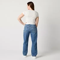 Arizona Juniors Womens Highest Rise Straight Leg Easy-on + Easy-off Jean