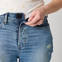 Arizona Juniors Womens Highest Rise Straight Leg Easy-on + Easy-off Jean