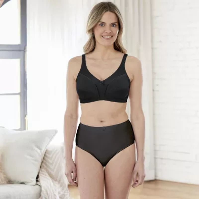 Bestform Comfortable Wireless Cotton Bra with Unlined Seamed Cups-5006825