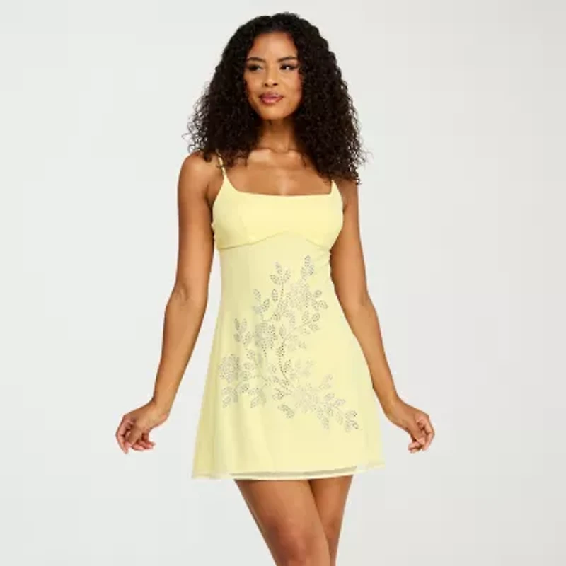 B. Smart Womens Juniors Floral A-Line Dress