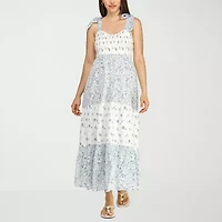 Trixxi Womens Juniors Floral A-Line Dress