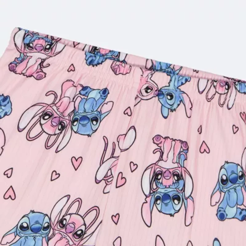 Disney Collection Girls Lilo & Stitch Rib 2-pc. Big Kids Pajama Sets