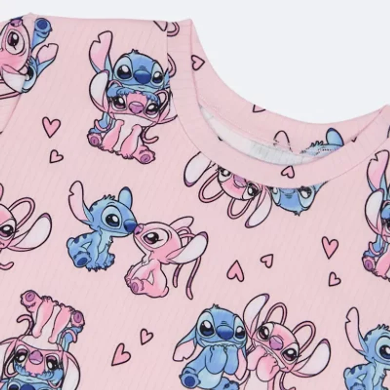 Disney Collection Girls Lilo & Stitch Rib 2-pc. Big Kids Pajama Sets
