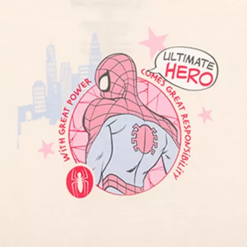 Disney Collection Little & Big Kid Girls Short Sleeve Cap Spiderman A-Line Dress