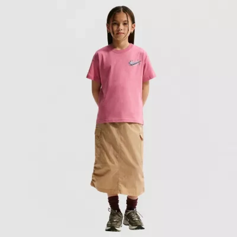Nike Big Kid Girls Crew Neck Short Sleeve Regular Fit Graphic T-Shirt