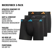 adidas Mens 3 Pack Stretch Fabric Trunks 5161768