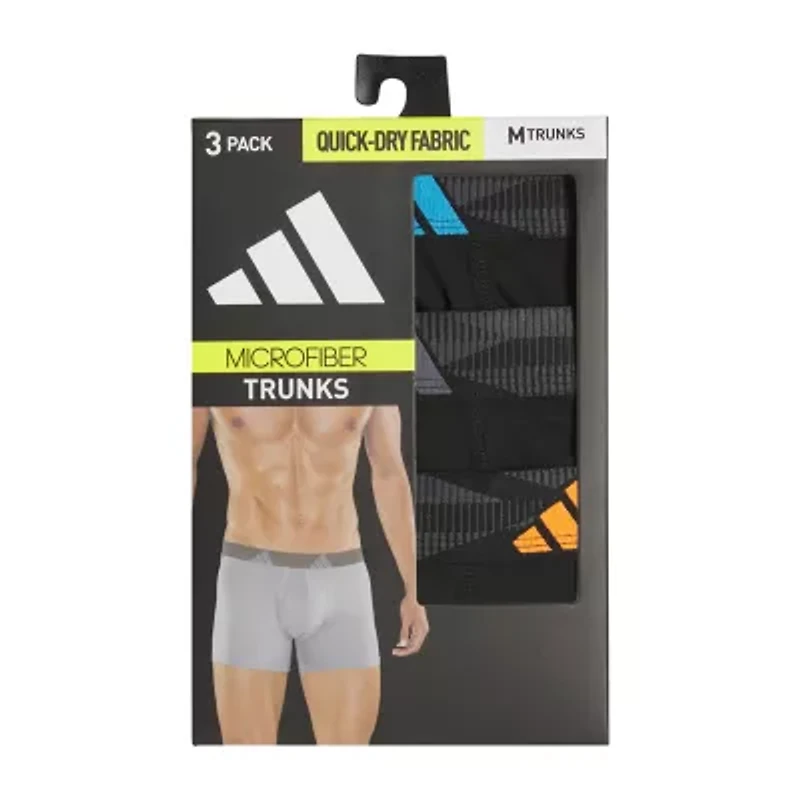 adidas Mens 3 Pack Stretch Fabric Trunks 5161768