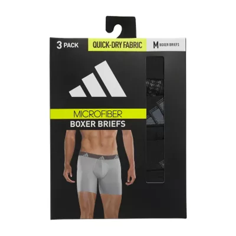 adidas Mens 3 Pack Boxer Briefs