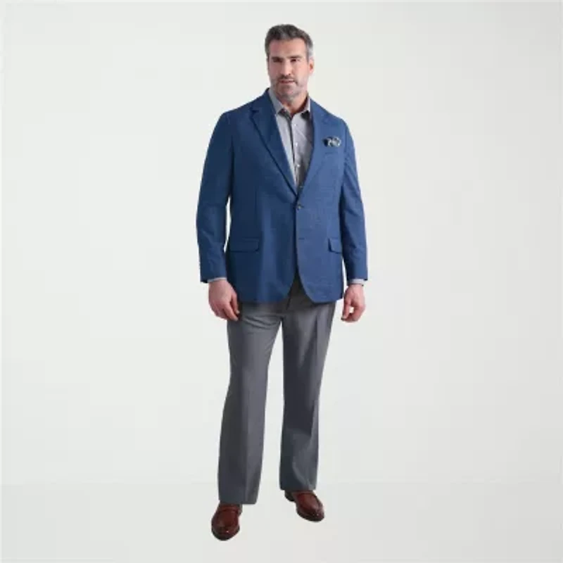 Haggar JMH Mens Big and Tall Geometric Stretch Fabric Classic Fit Sport Coat