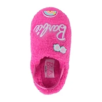 Faux Fur Toddler Girls Barbie Slip-On Slippers