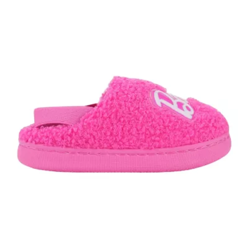 Faux Fur Toddler Girls Barbie Slip-On Slippers