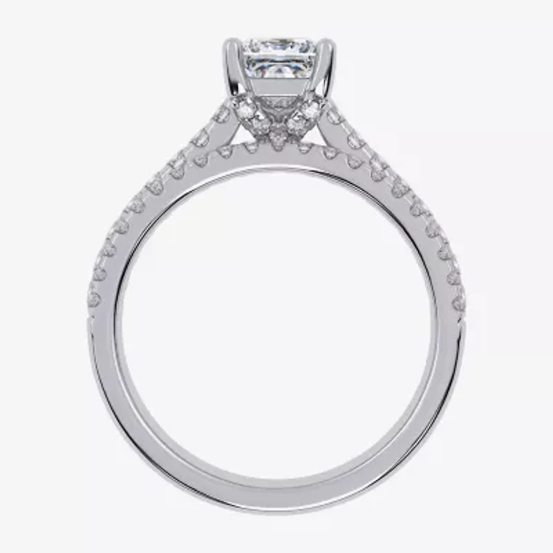 G / Vs2-Si1) Womens 1 CT. T.W. Lab Grown White Diamond 10K Gold Side Stone Bridal Set