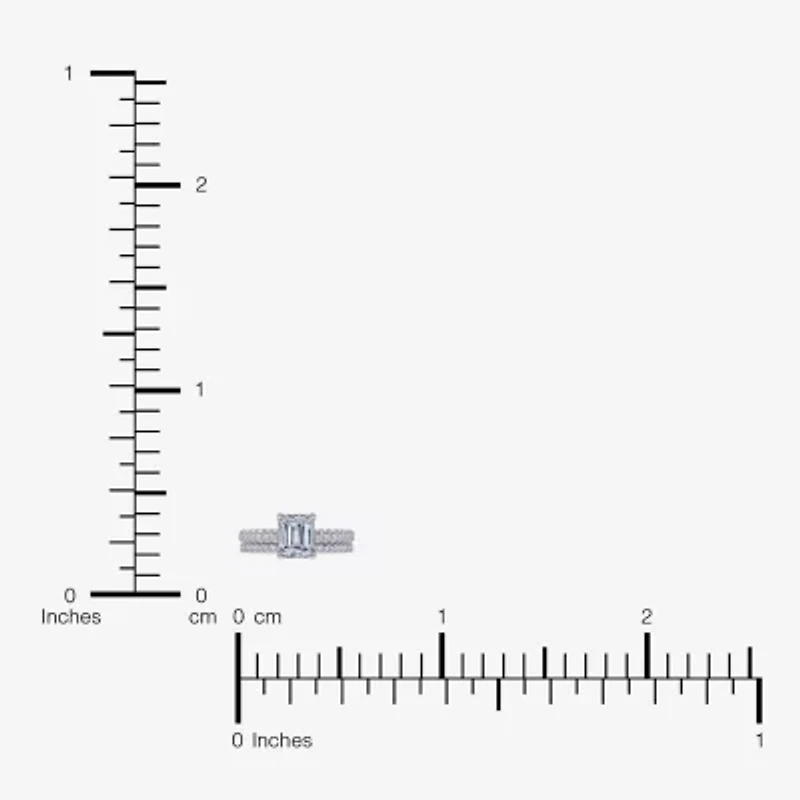 G / Vs2-Si1) Womens 1 CT. T.W. Lab Grown White Diamond 10K Gold Side Stone Bridal Set