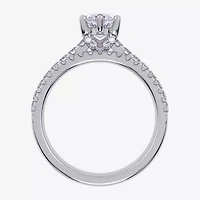 G / Vs2-Si1) Womens 2 1/2 CT. T.W. Lab Grown White Diamond 10K Gold Marquise Side Stone Bridal Set