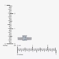 (G / Vs2-Si1) Womens 3 1/2 CT. T.W Lab Grown White Diamond 10K Gold Side Stone Bridal Set