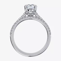 (G / Vs2-Si1) Womens 3 1/2 CT. T.W Lab Grown White Diamond 10K Gold Round Side Stone Bridal Set