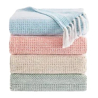 Oceanfront Resort Textured Stripe Throw