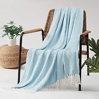 Oceanfront Resort Textured Stripe Throw