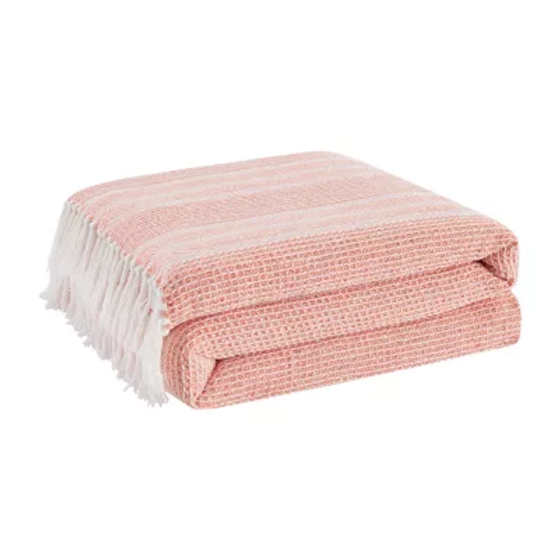 Oceanfront Resort Textured Stripe Throw
