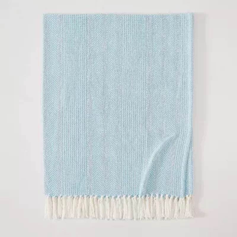 Oceanfront Resort Textured Stripe Throw