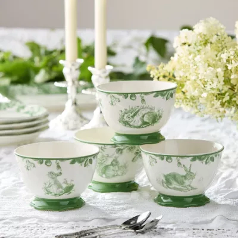 Certified International Le Jardin 4-pc. Stoneware Ice Cream Bowl