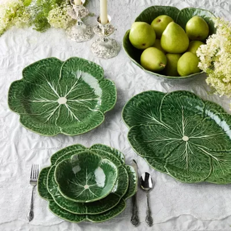 Certified International Le Jardin Cabbage 4-pc. Stoneware Salad Plate