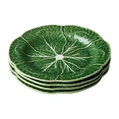 Certified International Le Jardin Cabbage 4-pc. Stoneware Salad Plate