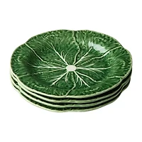 Certified International Le Jardin Cabbage 4-pc. Stoneware Salad Plate