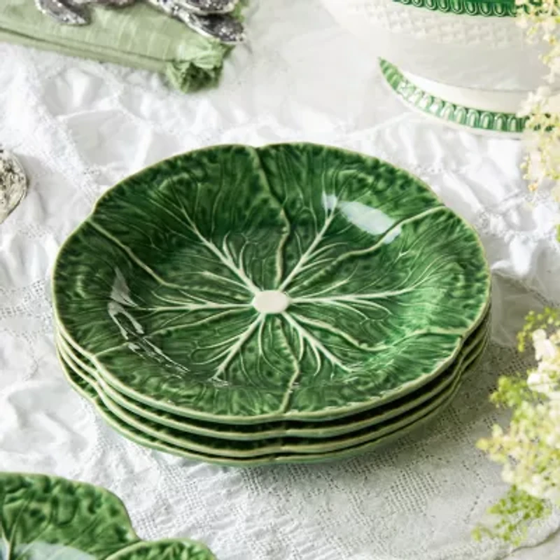 Certified International Le Jardin Cabbage 4-pc. Stoneware Salad Plate