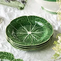Certified International Le Jardin Cabbage 4-pc. Stoneware Salad Plate