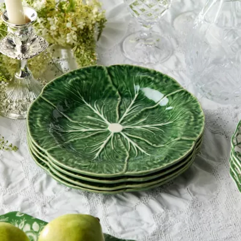 Certified International Le Jardin Cabbage 4-pc. Stoneware Salad Plate