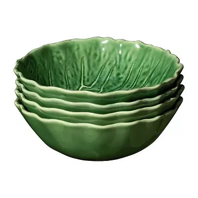 Certified International Le Jardin Cabbage 4-pc. Stoneware Soup Bowl
