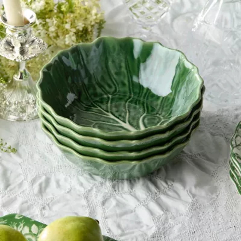 Certified International Le Jardin Cabbage 4-pc. Stoneware Soup Bowl
