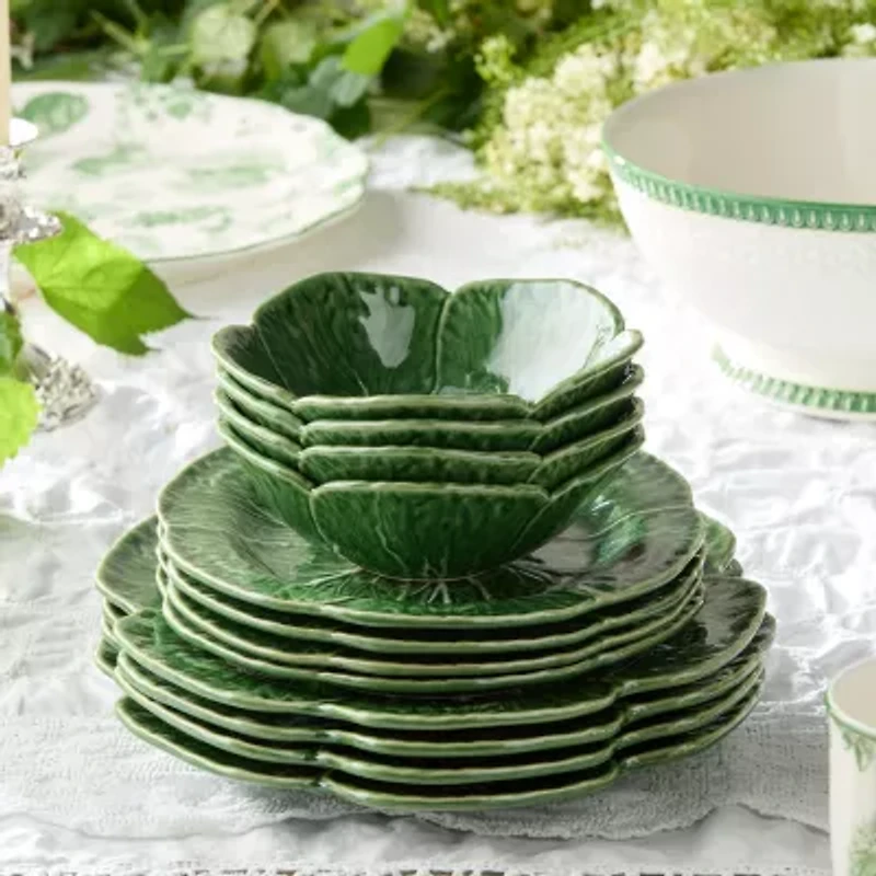 Certified International Le Jardin Cabbage 12-pc. Stoneware Dinnerware Set