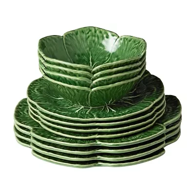 Certified International Le Jardin Cabbage 12-pc. Stoneware Dinnerware Set