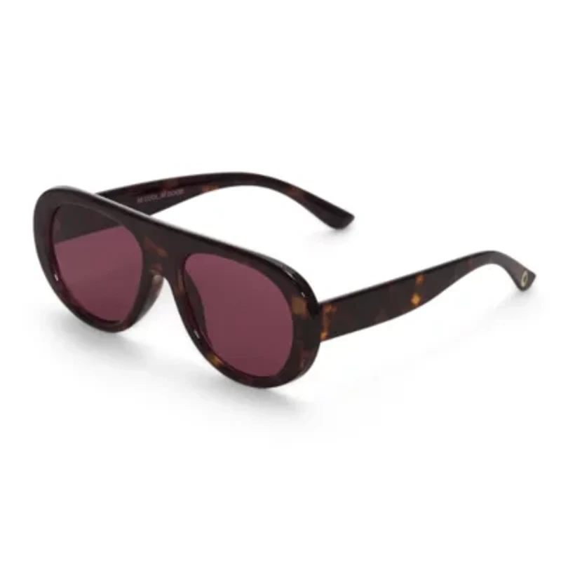 BCBGeneration Oversized Plastic Womens Uv Protection Aviator Sunglasses