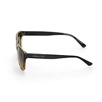 Adrienne Vittadini Wrapped Cateye With Top Brow Bar Inlay Womens Uv Protection Cat Eye Sunglasses