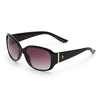Adrienne Vittadini Basic With Metal Bar Hinge Womens Uv Protection Rectangular Sunglasses