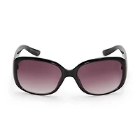 Adrienne Vittadini Basic With Metal Bar Hinge Womens Uv Protection Rectangular Sunglasses