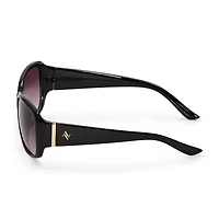 Adrienne Vittadini Basic With Metal Bar Hinge Womens Uv Protection Rectangular Sunglasses