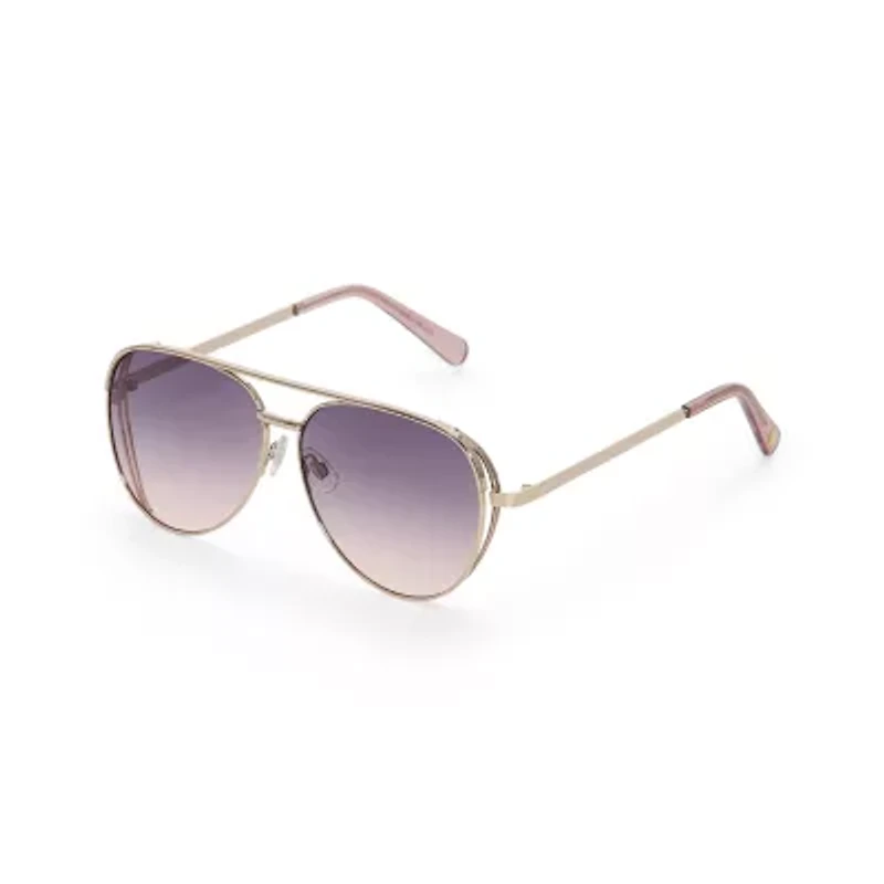 BCBGeneration With Cut-Out Detail Womens Uv Protection Aviator Sunglasses