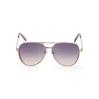 BCBGeneration With Cut-Out Detail Womens Uv Protection Aviator Sunglasses