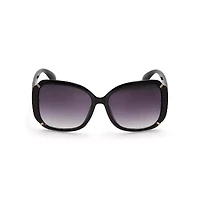 Adrienne Vittadini Femme Rectangle Metal Bar N Quilted Detail Womens Uv Protection Square Sunglasses