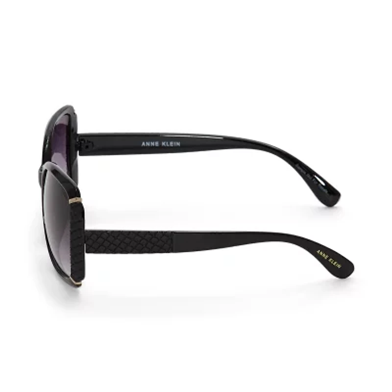 Adrienne Vittadini Femme Rectangle Metal Bar N Quilted Detail Womens Uv Protection Square Sunglasses