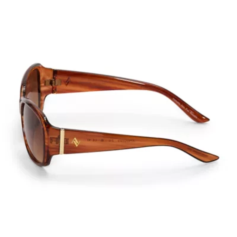 Adrienne Vittadini Basic With Metal Bar Hinge Womens Uv Protection Sunglasses