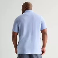 mutual weave Big and Tall Mens Regular Fit Easy-on + Easy-off Adaptive Short Sleeve Polo Shirt