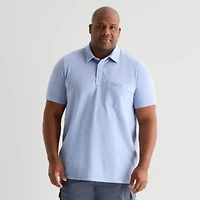 mutual weave Big and Tall Mens Regular Fit Easy-on + Easy-off Adaptive Short Sleeve Polo Shirt